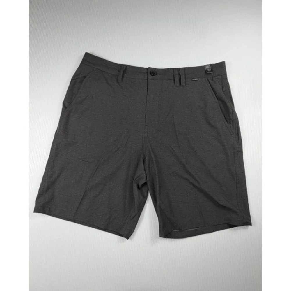 Hurley Shorts Mens 33 Phantom Static Walkshorts Black Grey Stretch Gorpcore